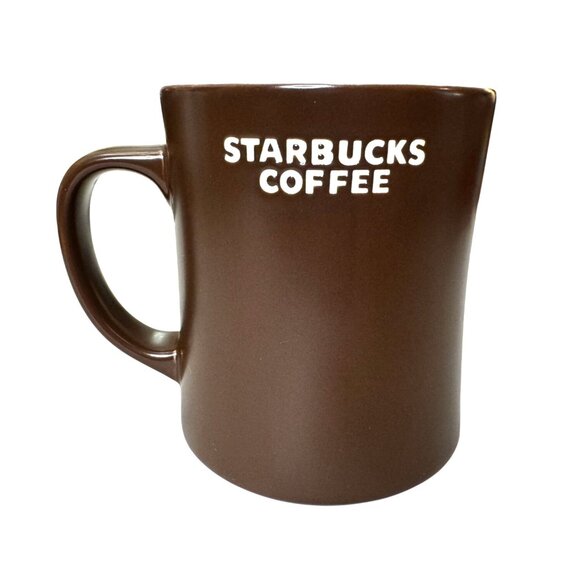 Starbucks Coffee Bear Silhouette Brown Organic Yukon Blend Mug 14 oz Collectible - Picture 2 of 5